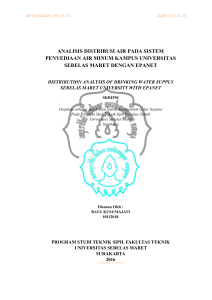 ANALISIS DISTRIBUSI AIR PADA SISTEM PENYEDIAAN AIR