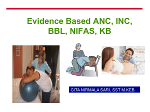Evidence Based ANC, INC, BBL, NIFAS, KB