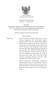 bupati blora propinsi jawa tengah peraturan bupati blora nomor 41
