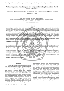 Analisis Segmentasi Pasar Pengguna Jasa