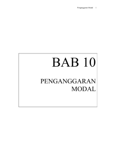 Penganggaran Modal