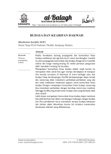 budaya dan kearifan dakwah