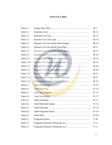 x DAFTAR TABEL Tabel 3.1 Sampel Data Obat