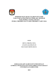 Persepsi Masyarakat Ende pada Partai Politik dan Perilaku