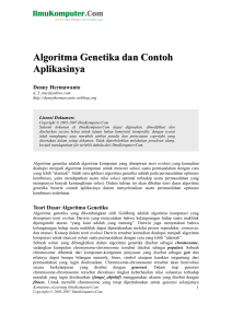Algoritma Genetika dan Contoh Aplikasinya