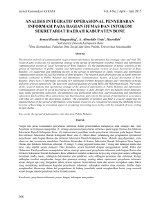 analisis integratif operasional penyebaran - Journal