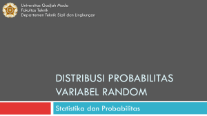 distribusi probabilitas variabel random - istiarto