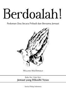 Pedoman Doa Secara Pribadi dan Bersama Jemaat