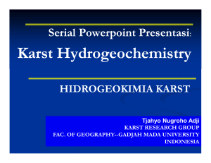 Karst Hydrogeochemistry Hydrogeochemistry