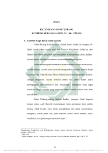 A. Kontrak Kerja dalam Islam ( Ijãrah)