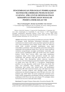 pengembangan perangkat pembelajaran matematika berbasis