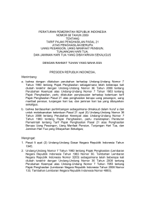 peraturan pemerintah republik indonesia nomor 68 tahun 2009