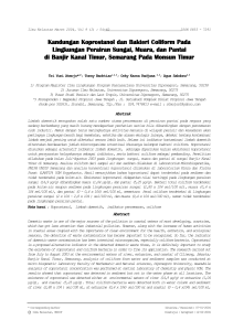 Kandungan Koprostanol dan Bakteri Coliform - E