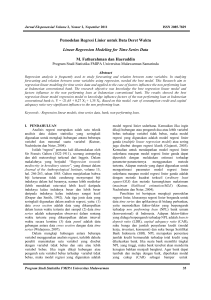 Pemodelan Regresi Linier untuk Data Deret Waktu (PDF