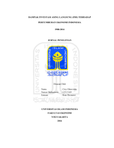 DAMPAK INVESTASI ASING LANGSUNG (FDI)