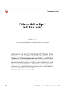Diabetes Melitus Tipe 2 pada Usia Lanjut
