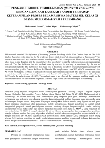 pengaruh model pembelajaran quantum teaching dengan langkah