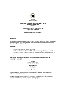 peraturan pemerintah republik indonesia nomor 9 tahun 1999