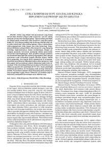 etika korporasi di pt asa dalam rangka implementasi prinsip