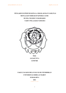 pengaruh supervisi kepala sekolah dan fasilitas mengajar terhadap