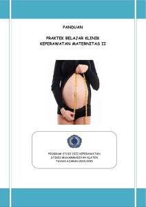 panduan praktek belajar klinik keperawatan maternitas ii