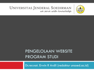 Webometric dan pengelolaan Website Universitas Jenderal