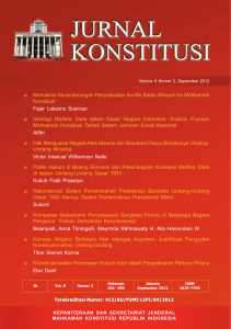 jurnal konstitusi - Mahkamah Konstitusi RI