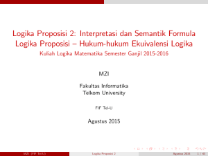 Interpretasi dan Semantik Formula Logika