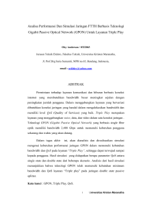 Analisa Performansi Dan Simulasi Jaringan FTTH Berbasis