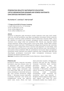 pendekatan realistic mathematics education untuk