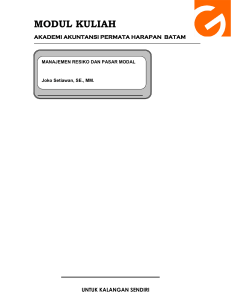 RESIKO MANAJEMEN DAN PASAR MODAL
