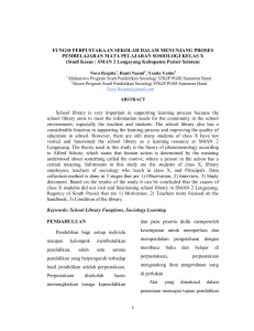 FUNGSI PERPUSTAKAAN SEKOLAH DALAM MENUNJANG
