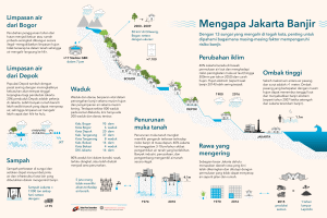 Limpasan air dari Bogor Penurunan muka tanah Rawa yang