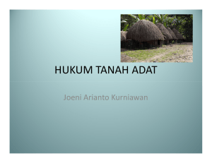 hukum tanah adat - Joeni Arianto Kurniawan