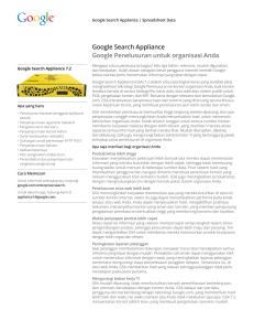 Google Search Appliance Google Penelusuran untuk organisasi Anda