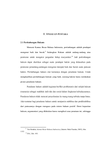 II. TINJAUAN PUSTAKA 2.1 Pertimbangan Hukum Menurut Kamus