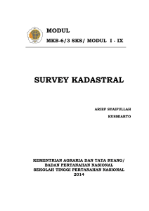 modul Survei Kadastral - Program Studi Diploma I Pengukuran dan