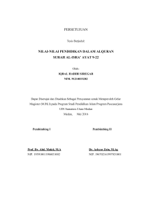 persetujuan nilai-nilai pendidikan dalam alquran surah al