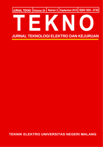 jurnal teknologi elektro dan kejuruan - Jurnal UM