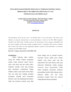 pengaruh karakteristik perusahaan terhadap kinerja sosial