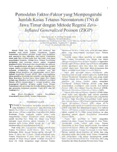 Pemodelan Faktor-Faktor yang Mempengaruhi Jumlah