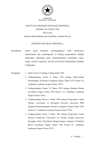 keputusan presiden republik indonesia nomor 196 tahun 1998