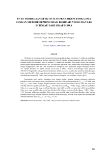 perbedaan efektivitas praktikum fisika sma dengan metode