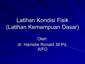 Latihan Kondisi Fisik (Latihan Kemampuan Dasar)