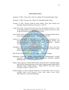 DAFTAR PUSTAKA Almatsier, S. 2001. Prinsip Dasar Ilmu Gizi