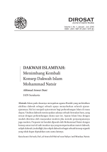 DAKWAH ISLAMIYAH: Menimbang Kembali Konsep Dakwah Islam