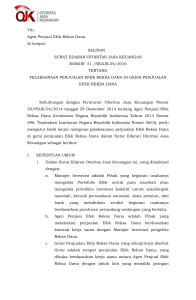 Yth. Agen Penjual Efek Reksa Dana di tempat. SALINAN SURAT