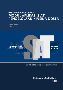 modul aplikasi siat pengelolaan kinerja dosen