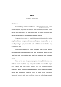 7 BAB II TINJAUAN PUSTAKA II.1. Sistem Menurut Henry Prat