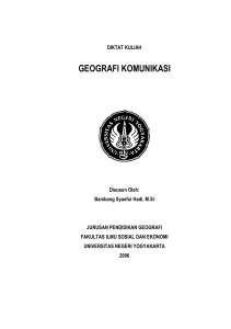 geografi komunikasi - Staff Site Universitas Negeri Yogyakarta